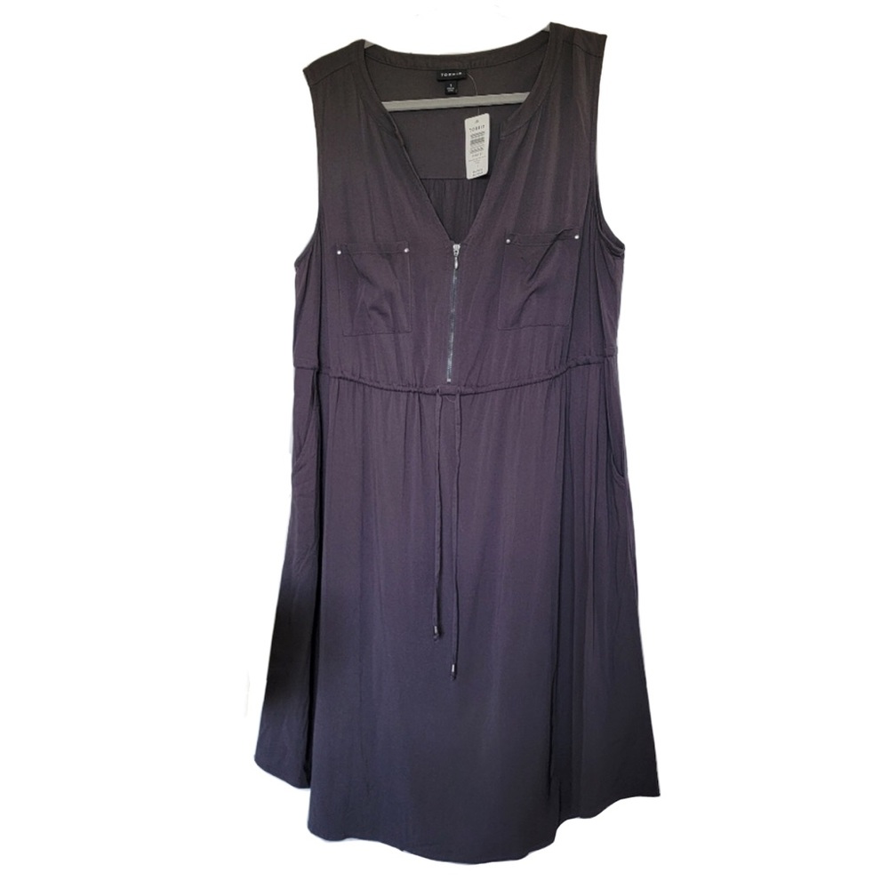 126 -  Torrid Challis Draw String Waist w/Pockets Sleeveless Dress Sz 1
